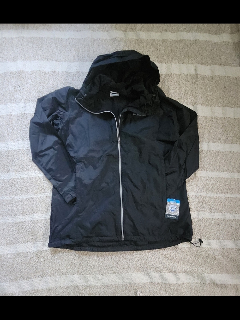 Columbia Women's Black Jacket with Blue Trim Accent